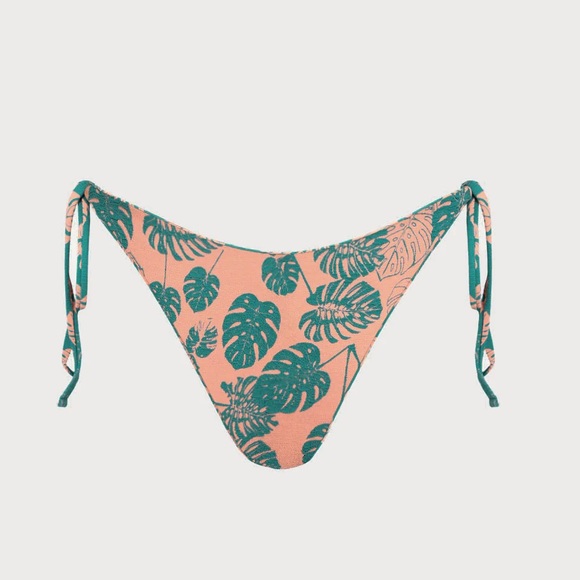 Berlook Green Floral Reversible Bikini Top & Tie Bottom - Picture 9 of 12